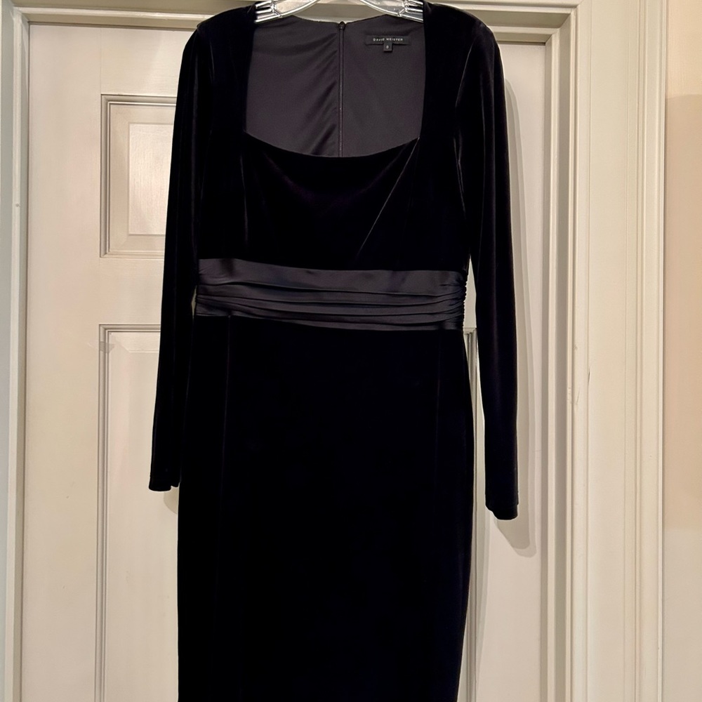 David Meister Vintage Velvet Cocktail Dress - Picture 3 of 5